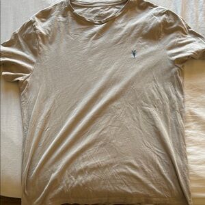 Tan Short Sleeve Tee Classic Crew Neck